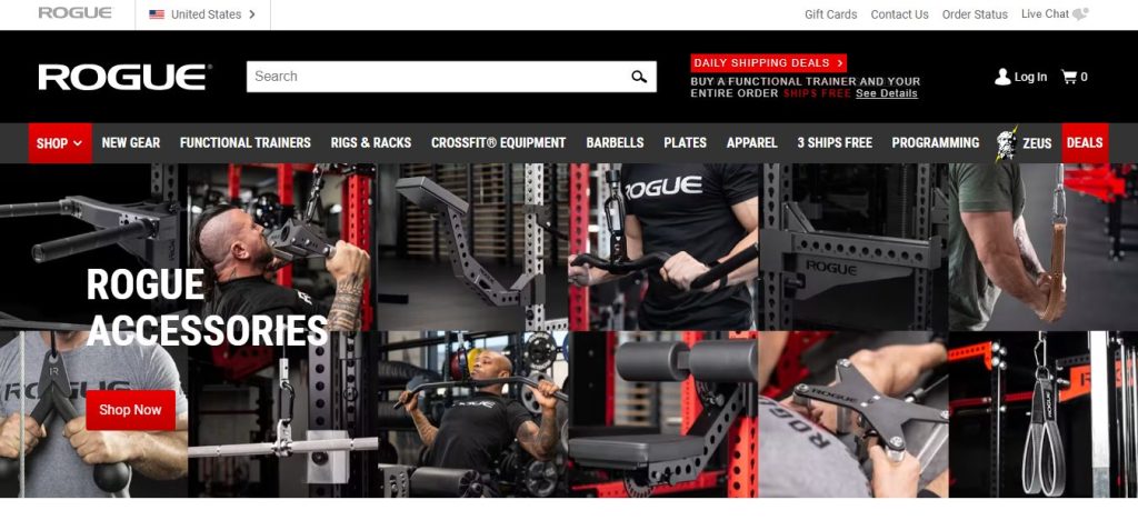 gym website designs