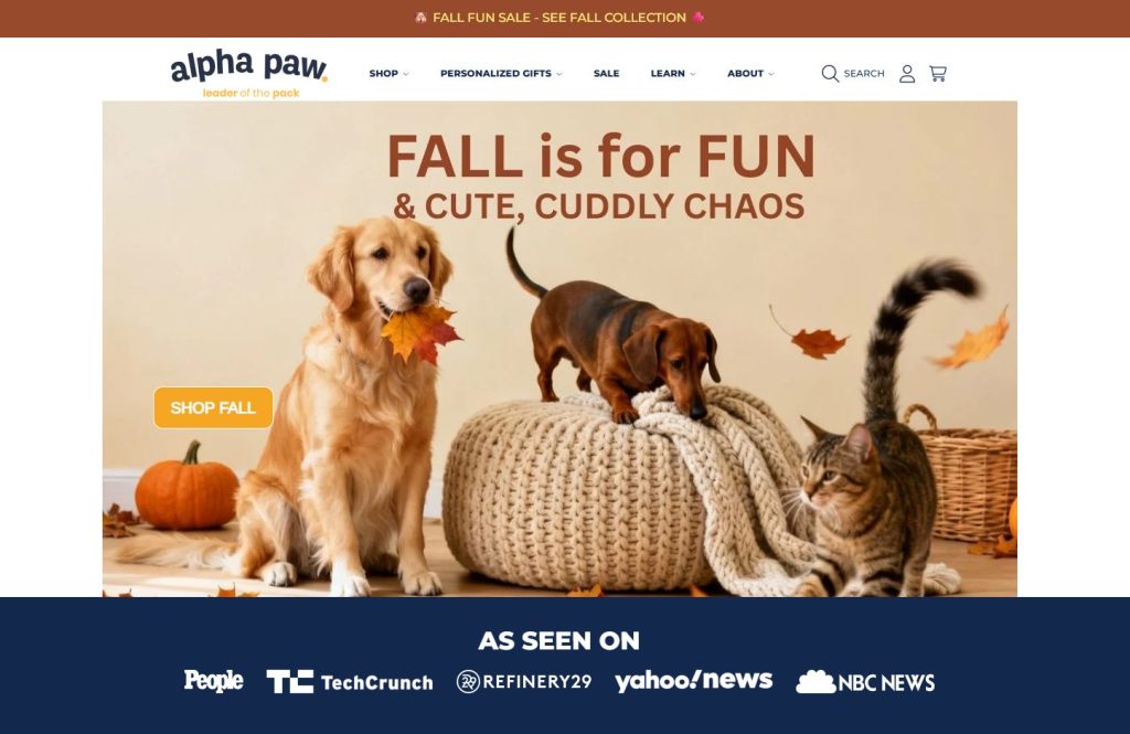 Alpha Paw Shopify pet store