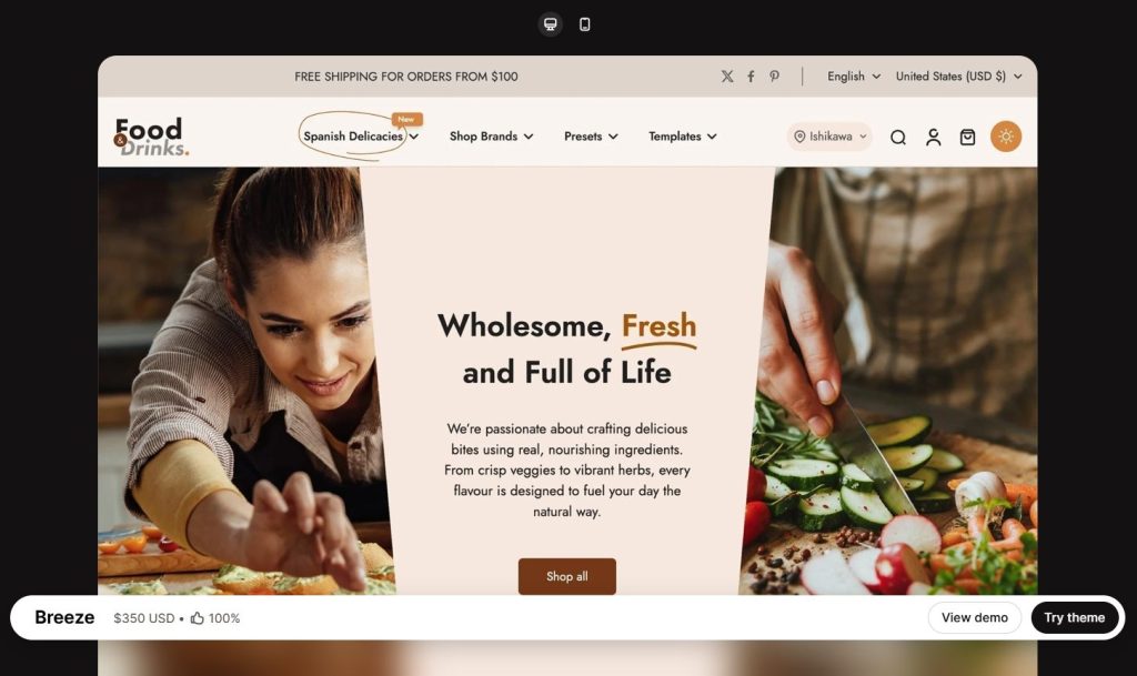 Breeze coffee theme