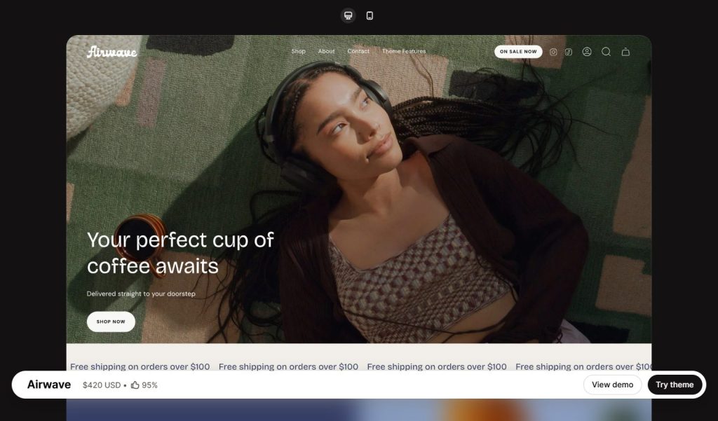 Broadcast coffee theme