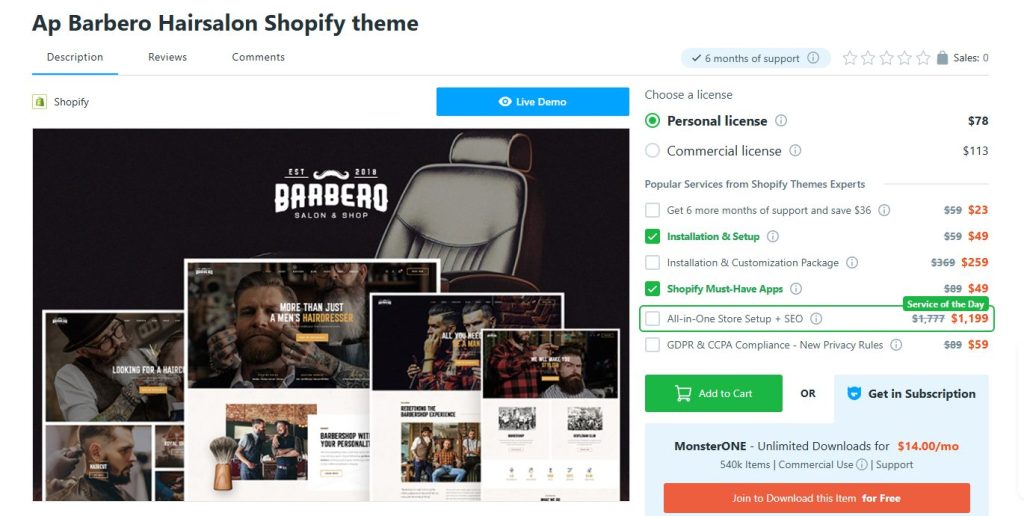 Ap Barbero Hairsalon Shopify Theme