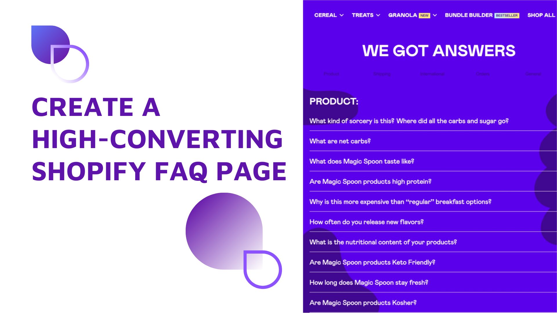 Shopify FAQ page