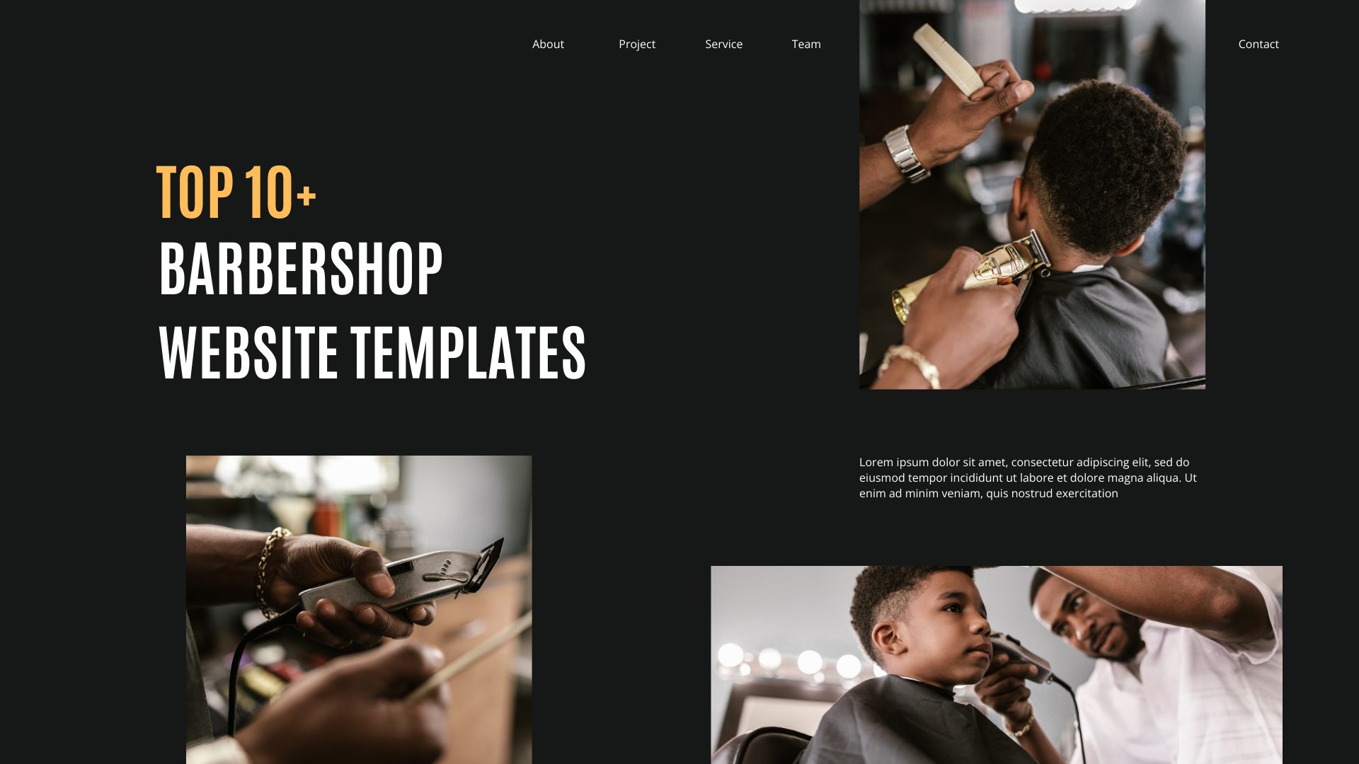 barbershop website templates