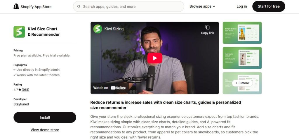 Kiwi Size Chart & Recommender