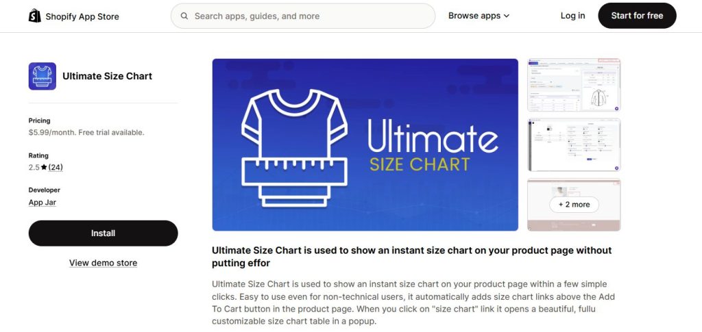 Ultimate Size Chart