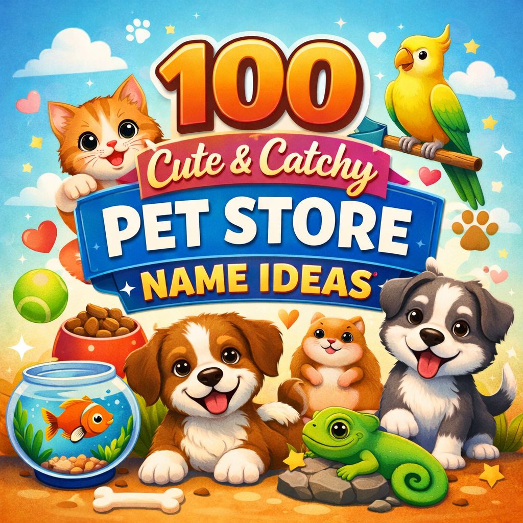 100 ideas for pet store names