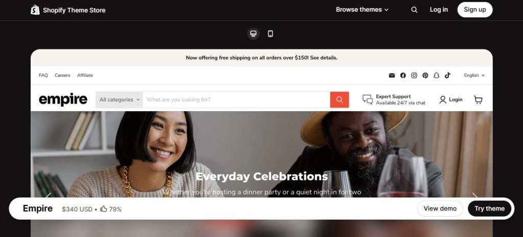 Shopify interior design website templates