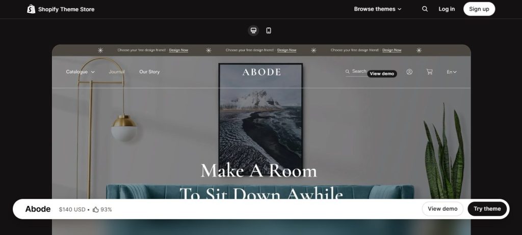 interior design website template