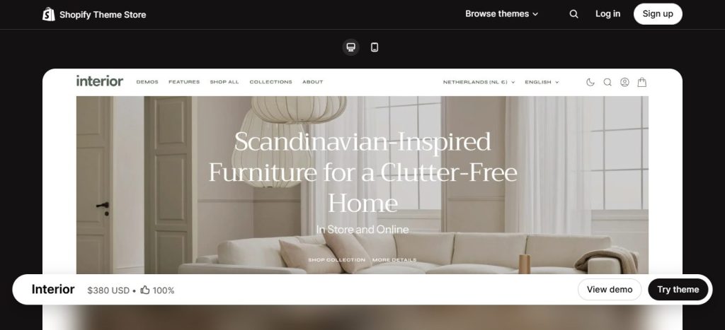 interior design website templates