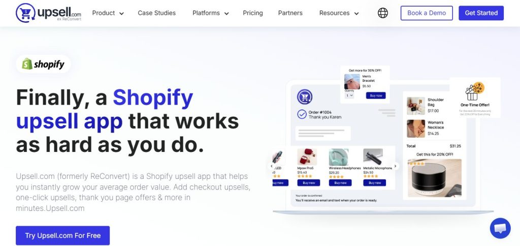 Reconvert Upsell Shopify app