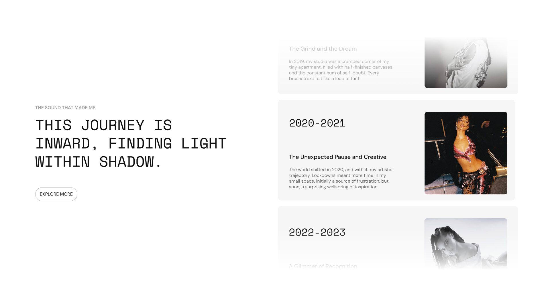 Text with images scroll - Sections