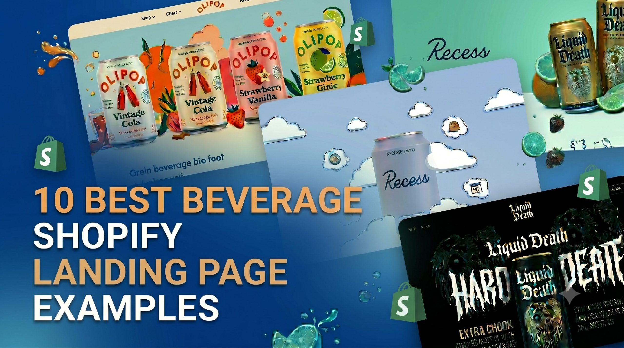 best beverage product showcase landing page examples