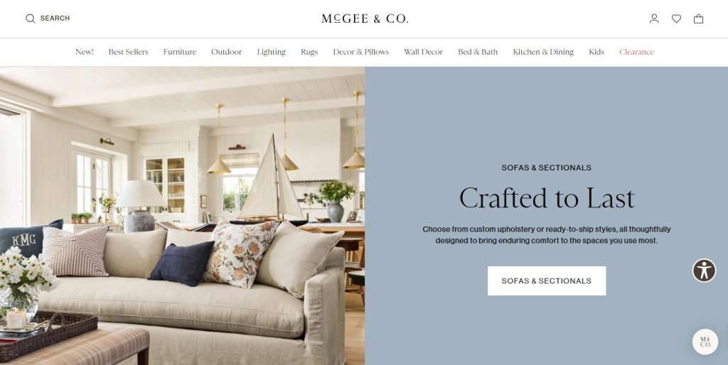 McGee & Co. Shopify home decor store
