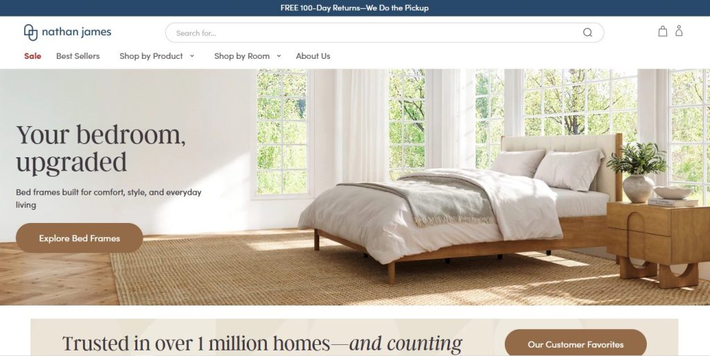 Nathan James Shopify home decor store