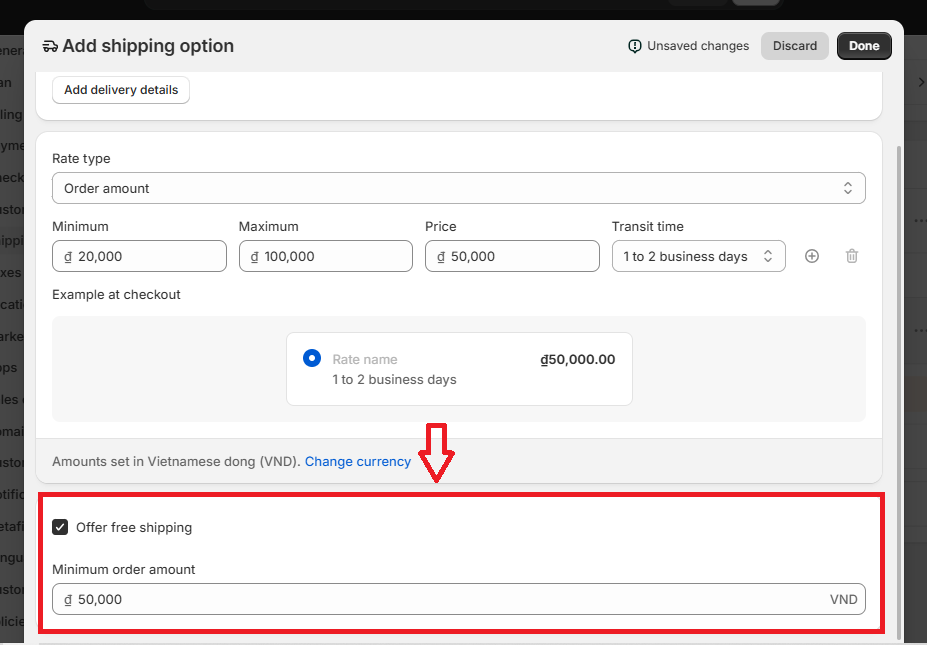 free shipping threshold