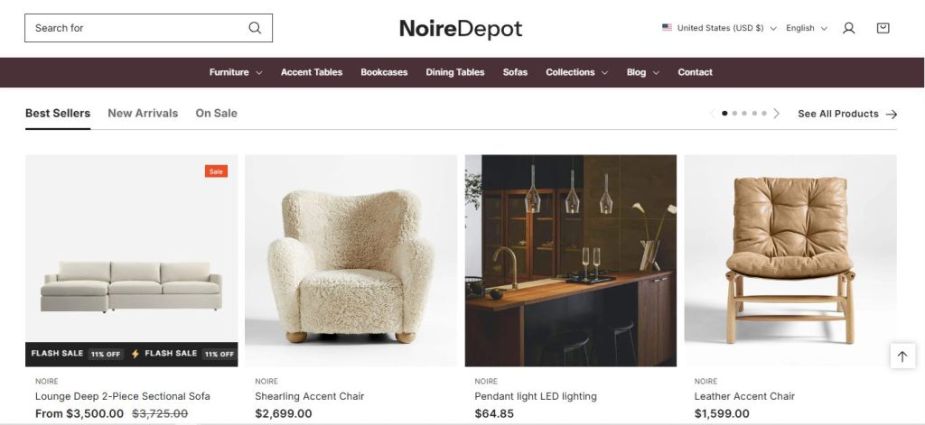 shopify home decor stores