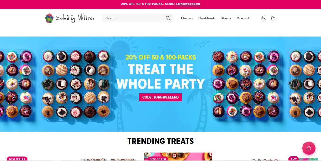 Baked by Melissa - bakery website design example