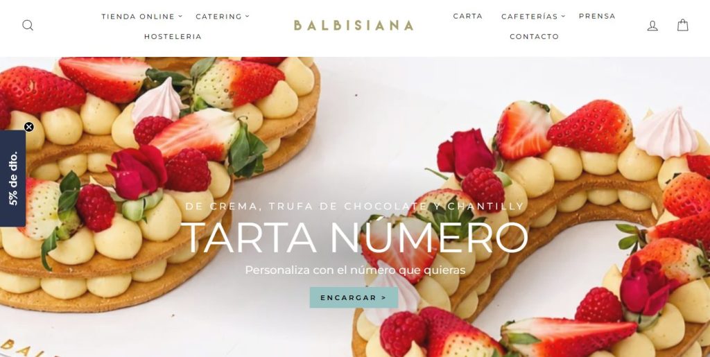Balbisiana - bakery Shopify website