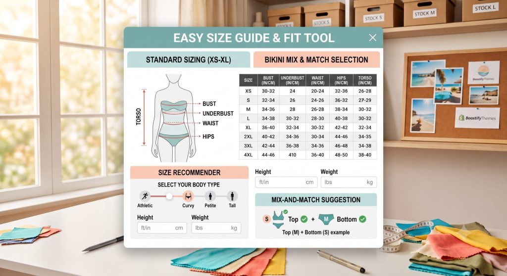 swimwear size guide