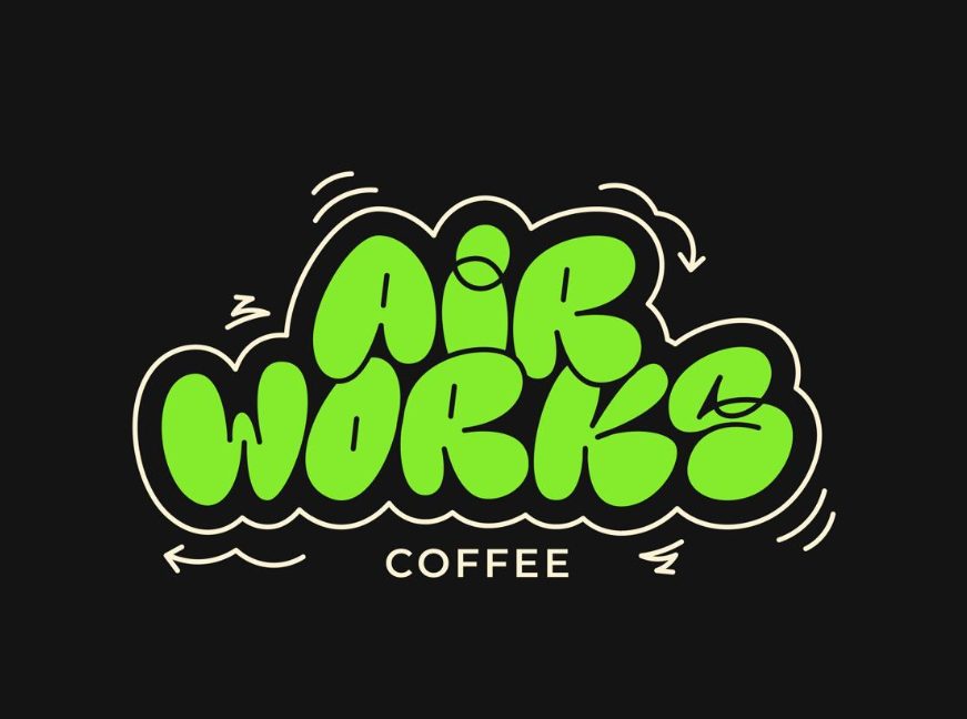Bold Oversized Typography Coffee Shop Logos
