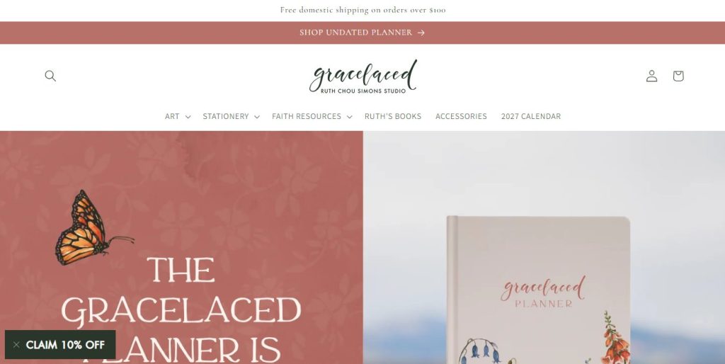 GraceLaced Shopify art brand