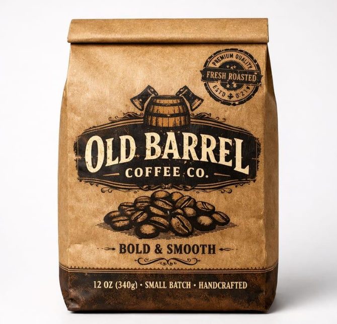Industrial Stamp & Label Coffee Logos