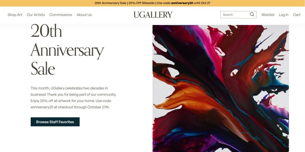 Ugallery shopify art store