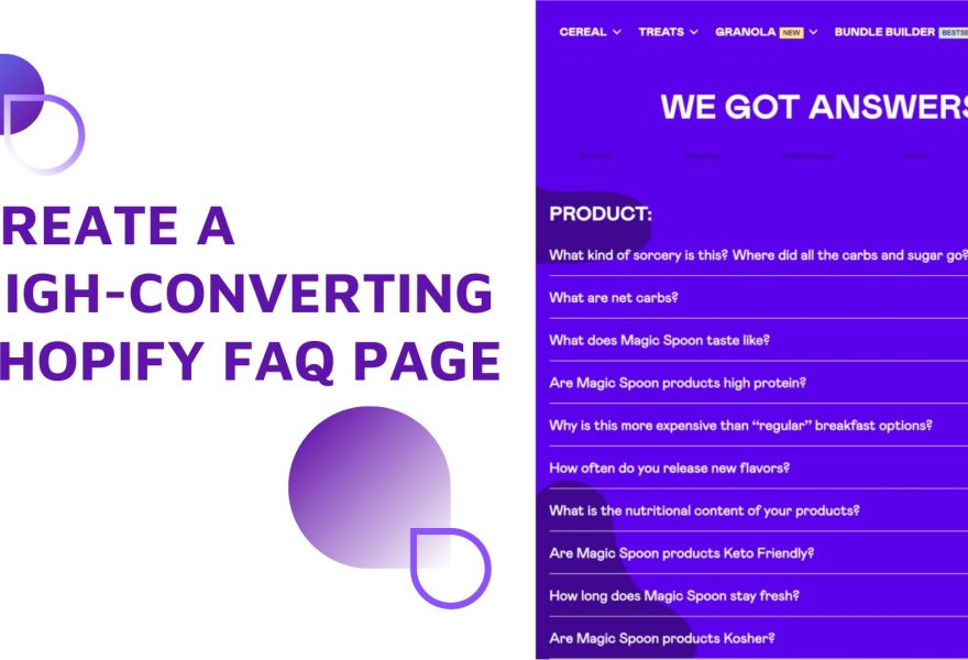 Shopify FAQ page