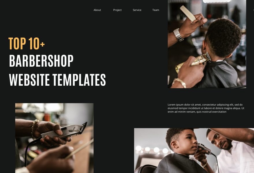 barbershop website templates