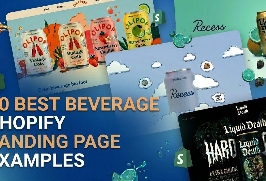 best beverage product showcase landing page examples